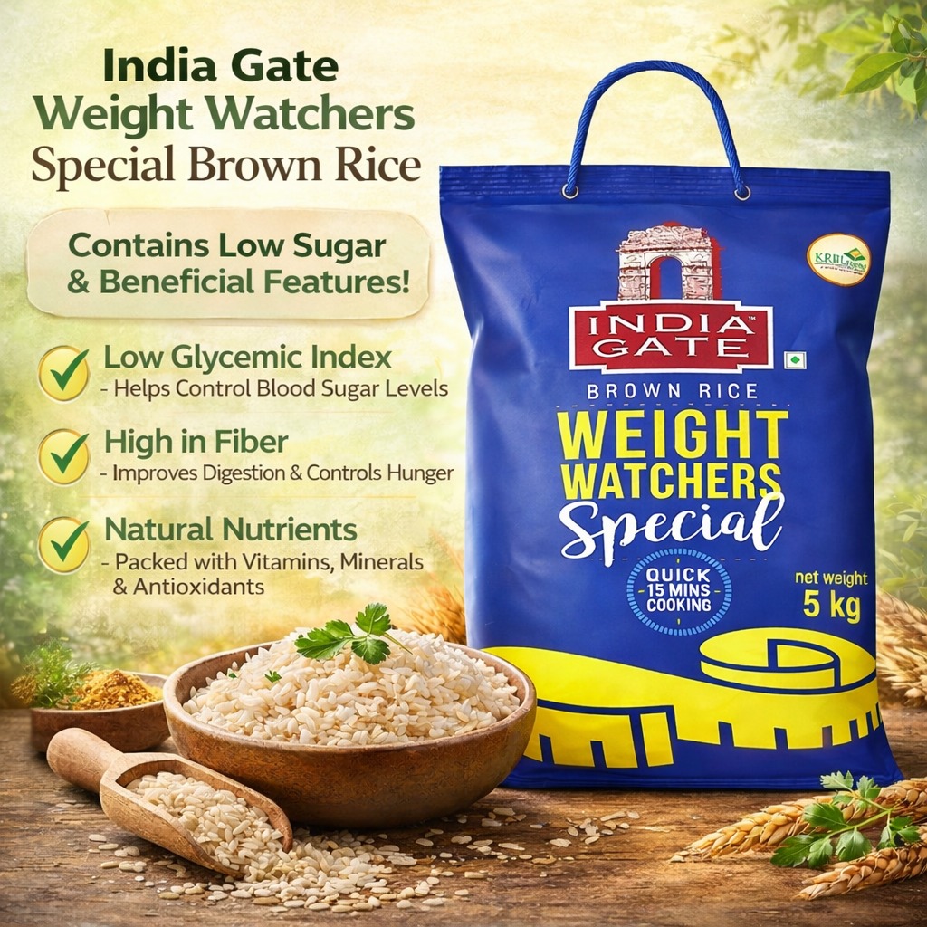 INDIA GATE BROWN RICE WEIGHT WATCHERS 2PCX5KG