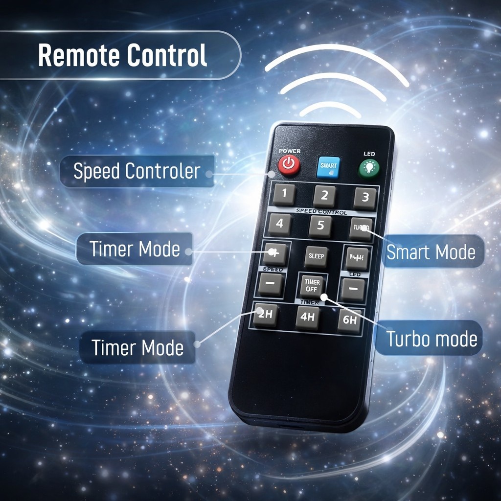 SISKA CELLING FAN BLDC SFR 500 (POWERTEC) 5 STAR WHITE